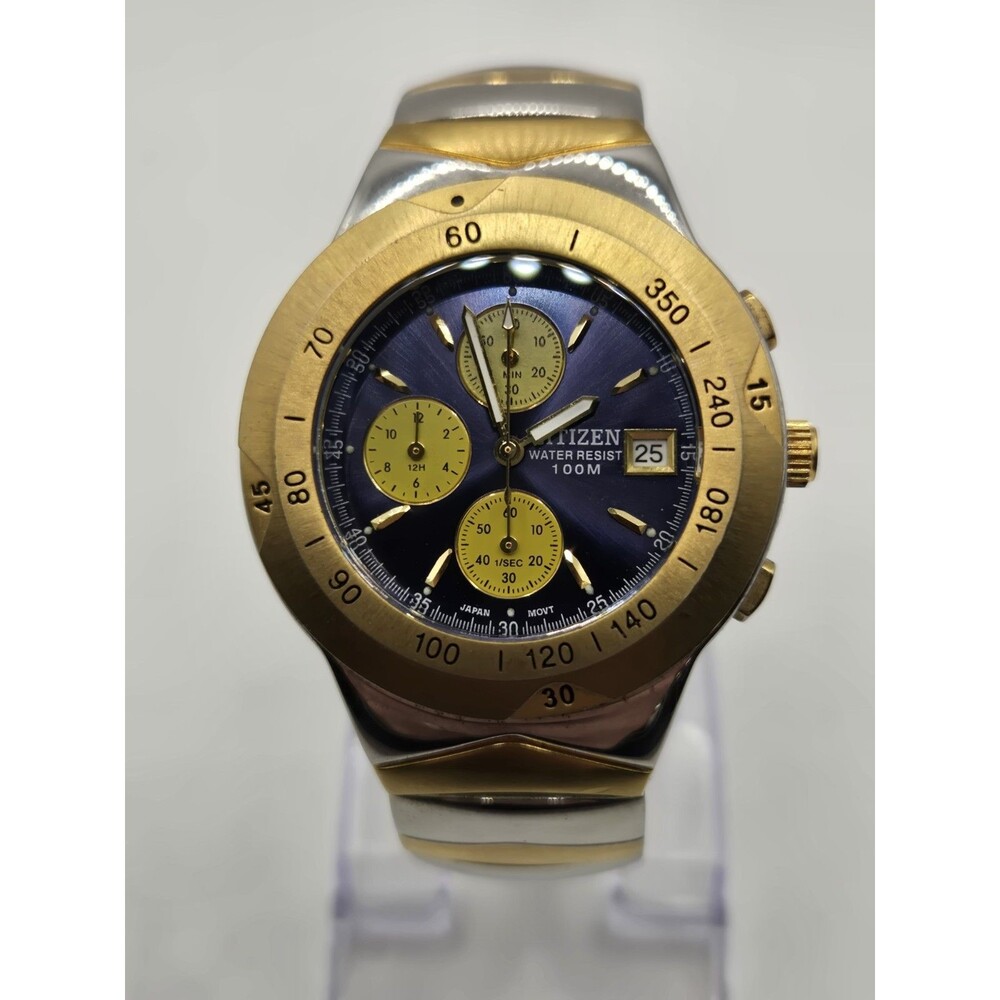 Citizen Promaster 39mm Chronograph Dive Watch + Box. New Battery. 7.25" Band - Picture 2 of 15